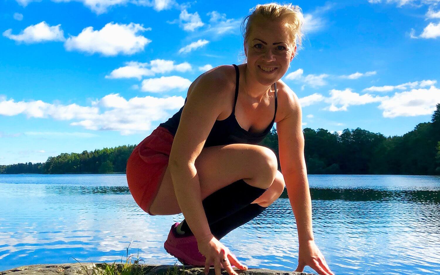 Midsommarafton 2019 - löpning till Lejondalssjön